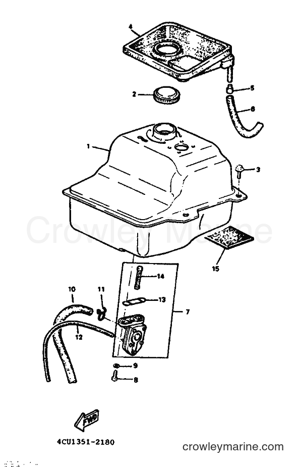 1993 Scooter YE50 - YE50 (4FW3) [999] - FUEL TANK