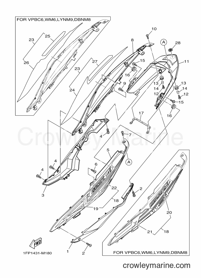 2013 Scooter T115FL - T115FL (1FP3) [010] - SIDE COVER