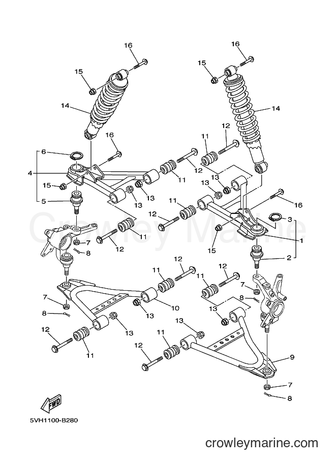2003 ATV YFM400AN - YFM400AN (5VH3) [010] - FRONT SUSPENSION & WHEEL