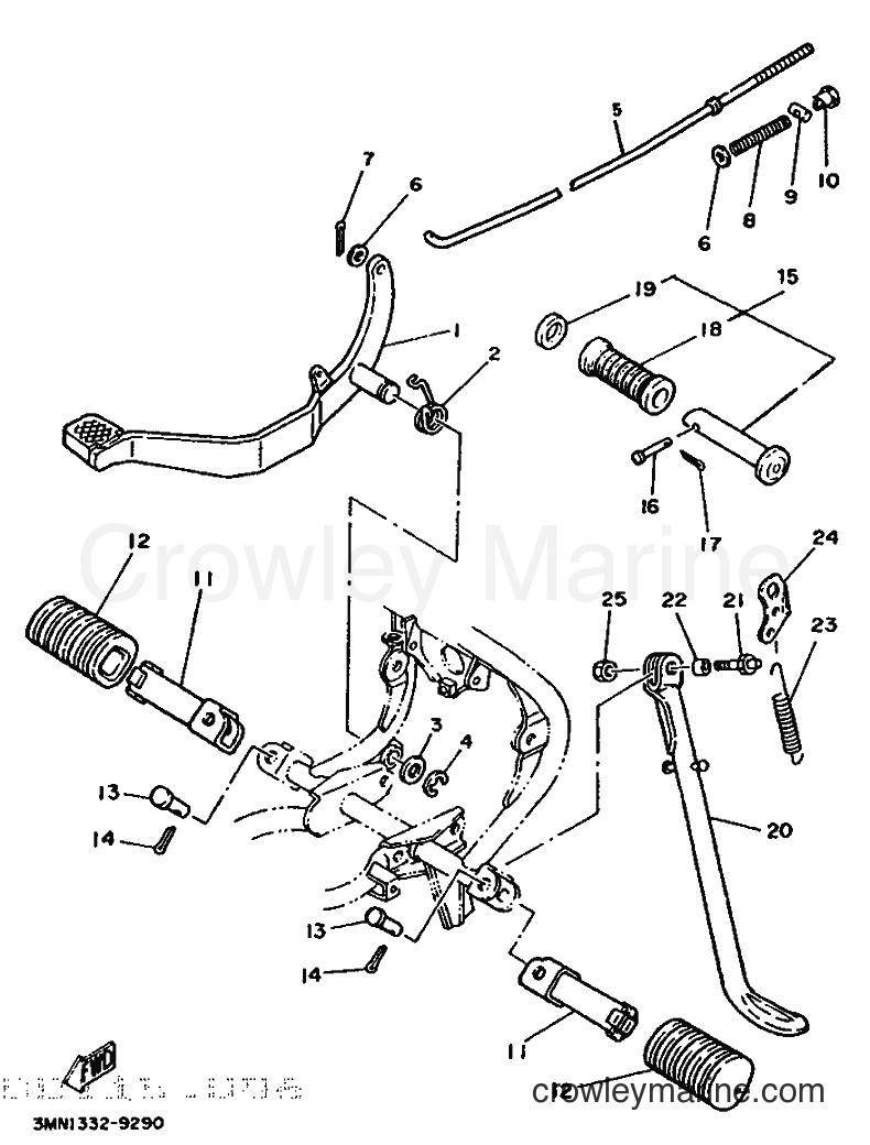 1995 Scooter DT50R - DT50R (3MN3) [999] - STAND & FOOTREST