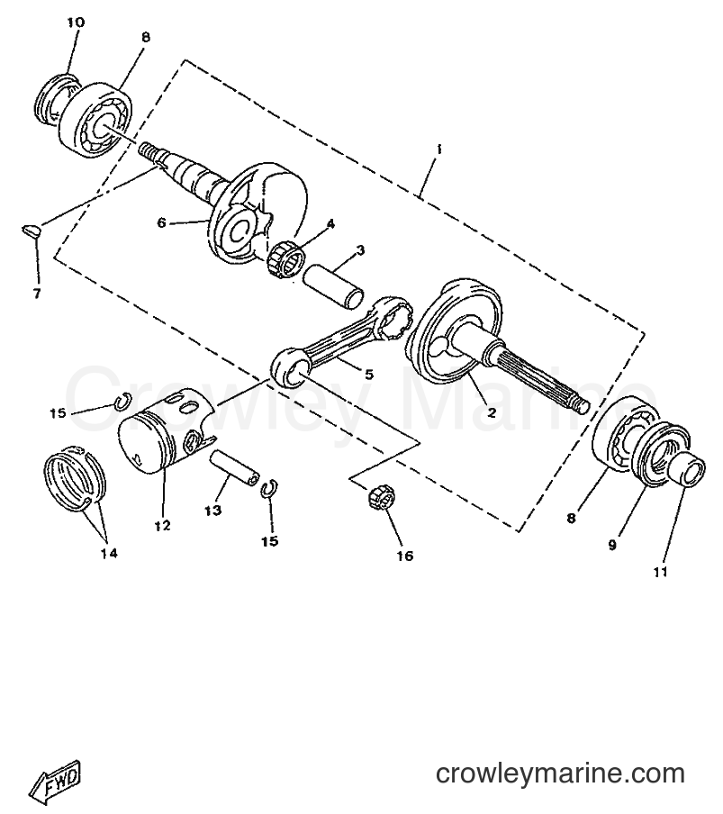 1996 Scooter YA50R - YA50R (4PC6) [999] - CRANKSHAFT & PISTON