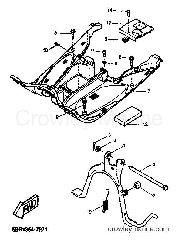 2001 Scooter YQ50 - YQ50 (5KH9) [010] - STAND & FOOTREST