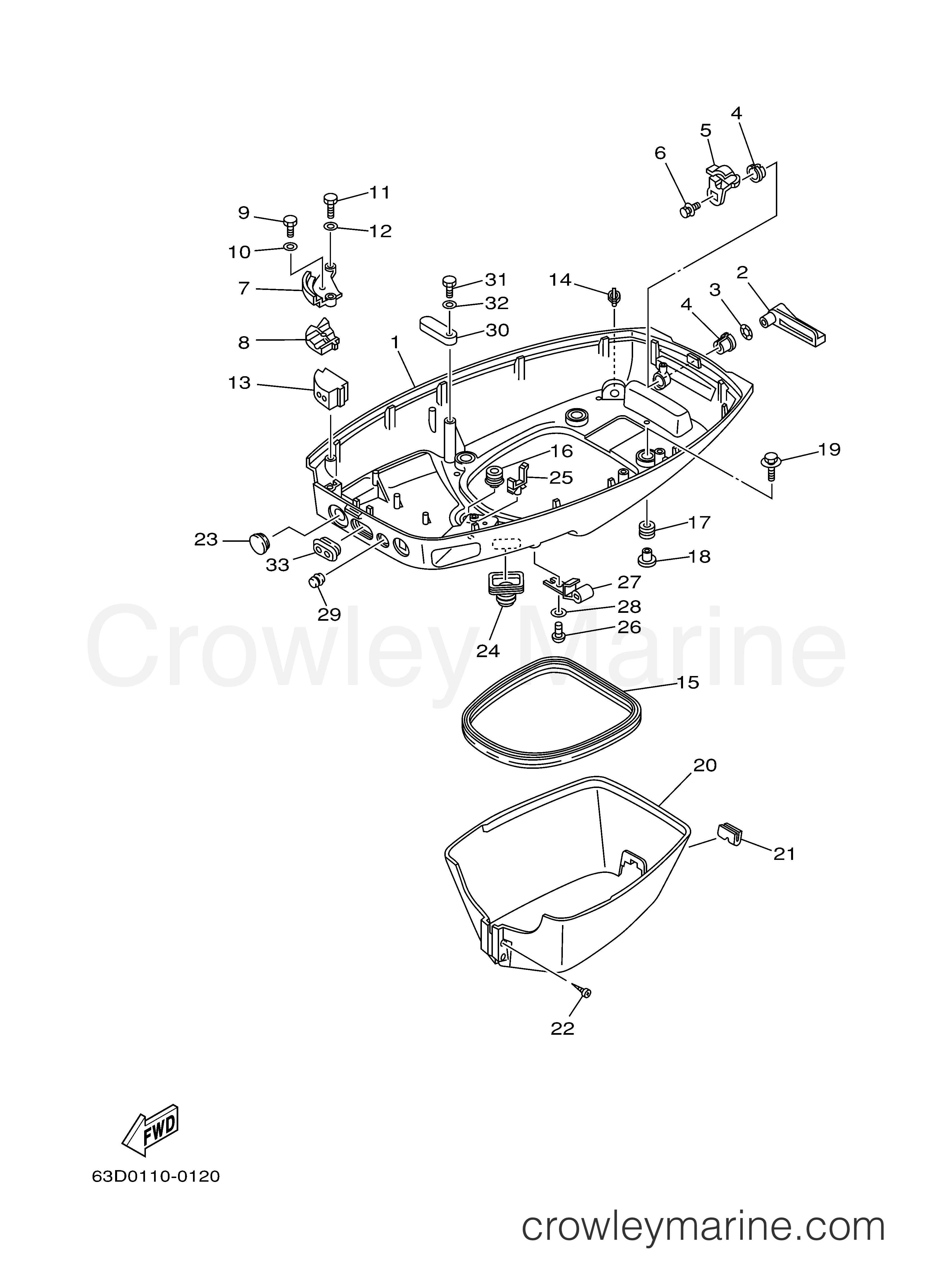 Yamaha Motors C40TLRZ - BOTTOM COWLING