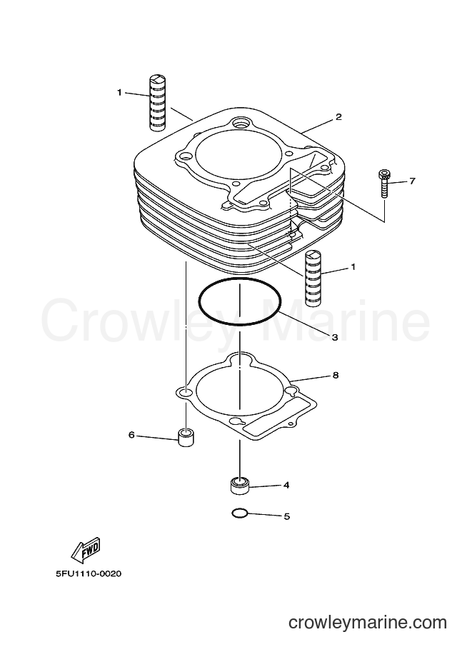 2009 ATV YFM350A - YFM350A (38D2) [030] - CYLINDER