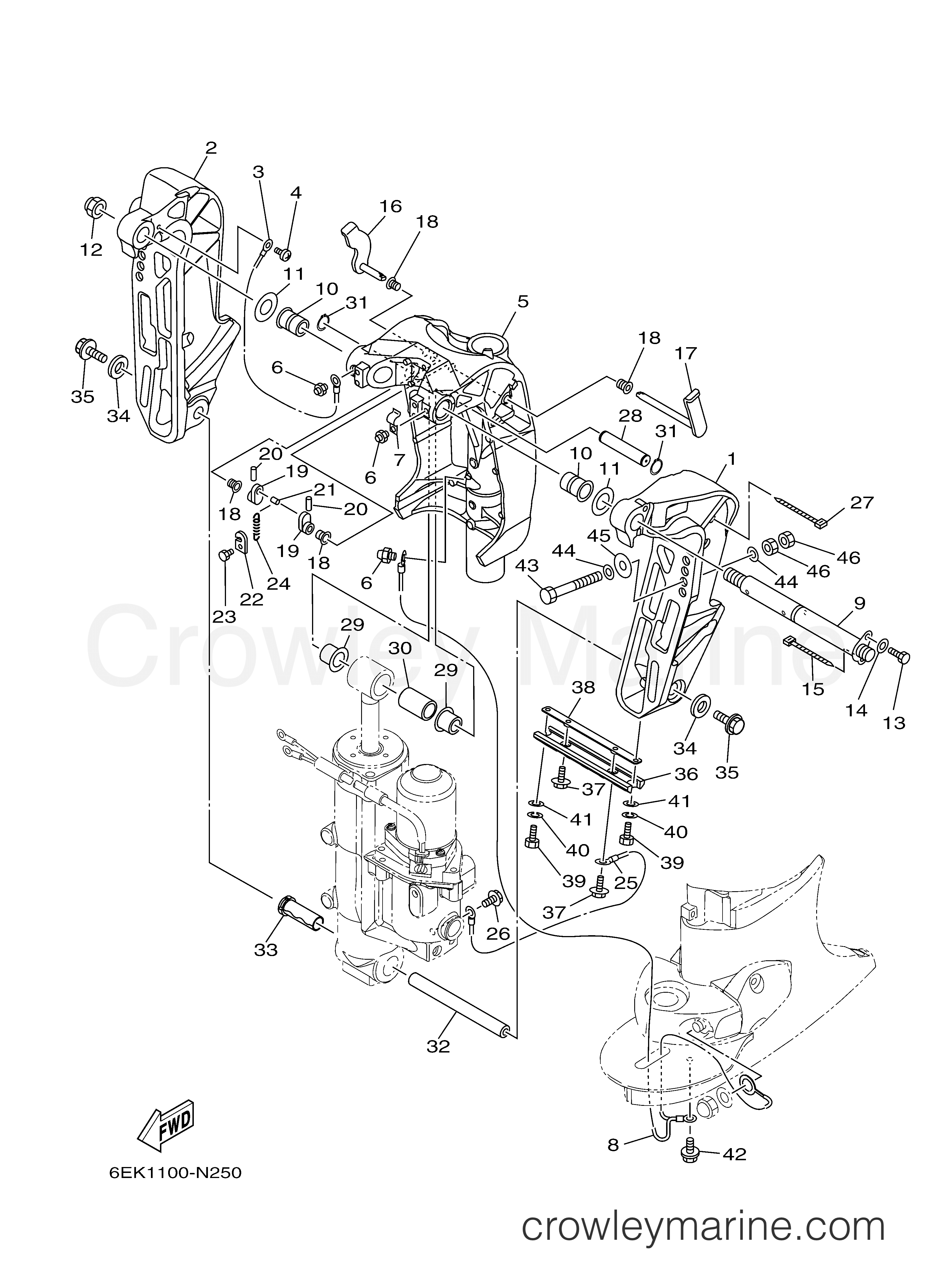 Yamaha Motors LF115XB - BRACKET 1