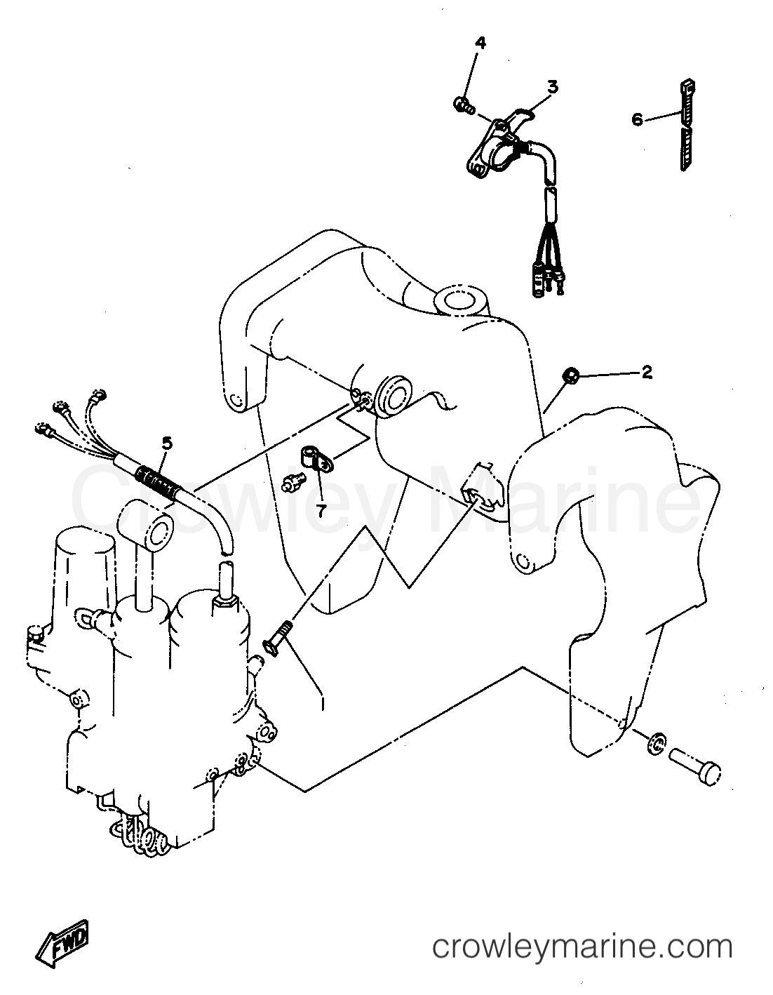 Yamaha Motors 40MLHS - BRACKET 5 (40TR)