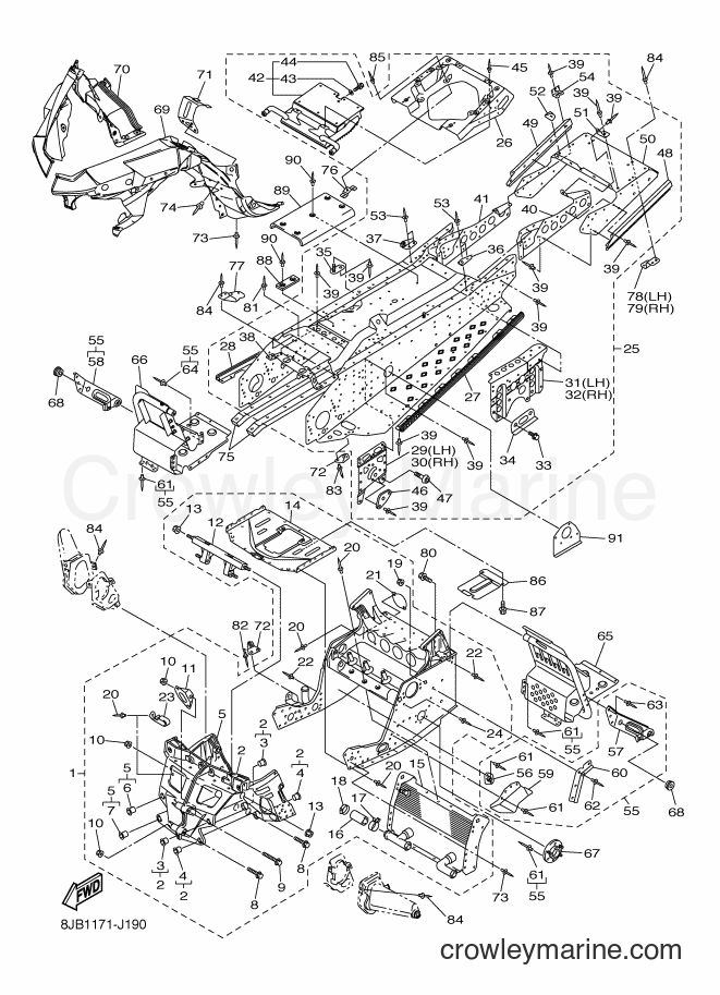 2010 Snowmobile RS10STGT - RS10STGT (8JB1) [020] - FRAME
