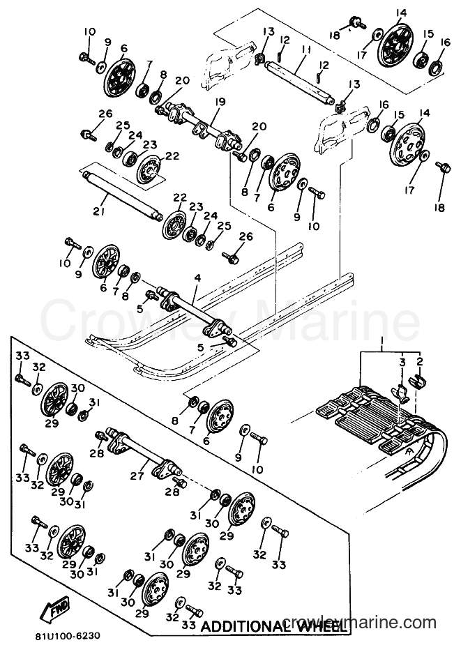 1995 Snowmobile BR250T - BR250T (8BD2) [020] - TRACK SUSPENSION 1