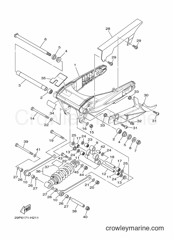 2011 Cruiser XV1900CU - XV1900CU (29PC) [010] - REAR ARM & SUSPENSION