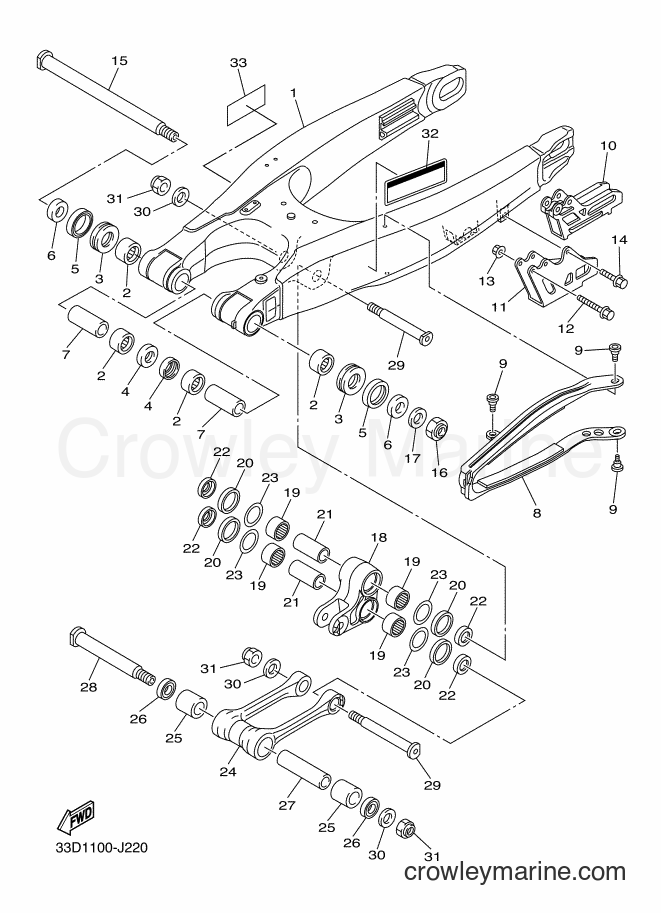 2012 Dirt Bike YZ450F - YZ450F (33DA) [010] - REAR ARM
