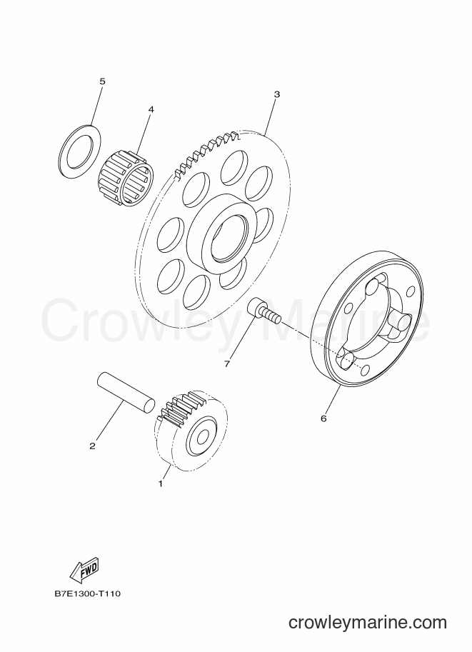 2018 Scooter T115FL-5C - T115FL-5C (B7E1) [010] - STARTER CLUTCH