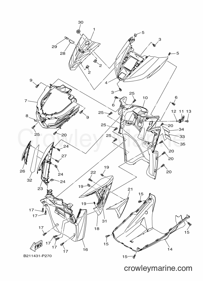 2015 Street Bike LNR125 - LNR125 (B211) [010] - LEG SHIELD