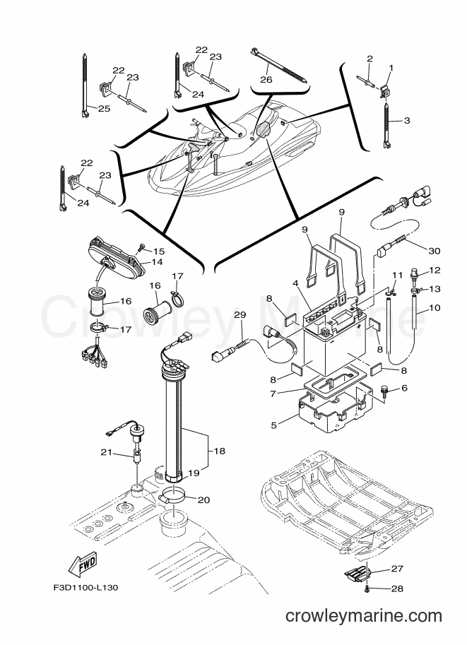Yamaha Motors VX700-L (F3D1) [010] - ELECTRICAL 2