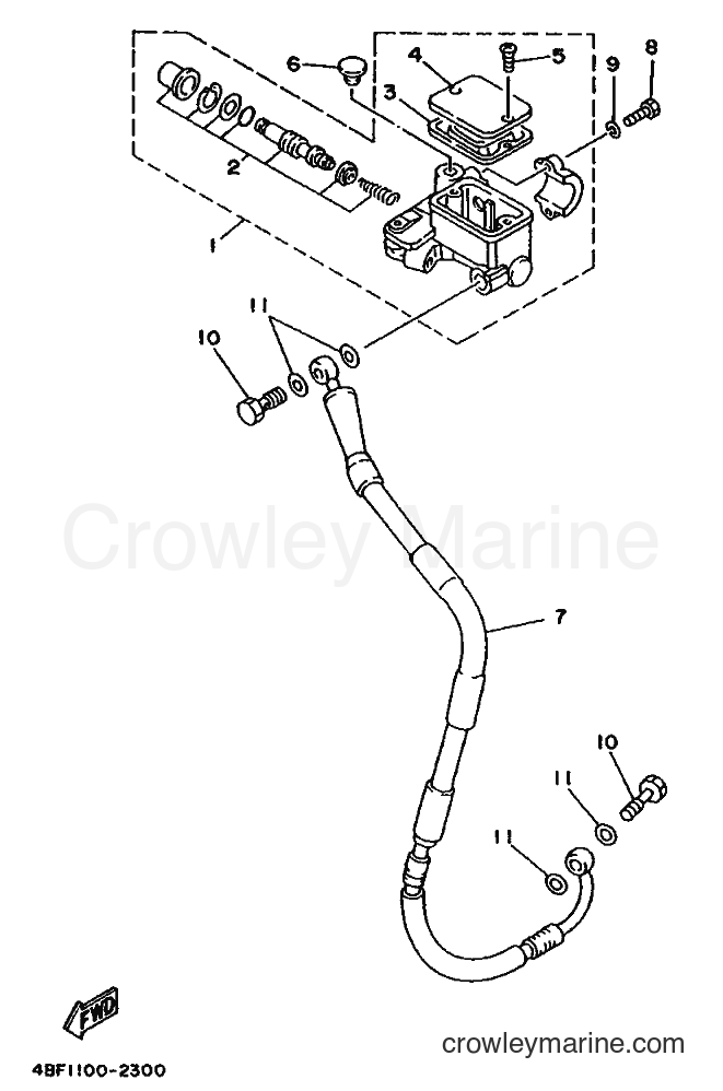 1991 Dirt Bike WR200R - WR200R (4BF1) [010] - FRONT MASTER CYLINDER