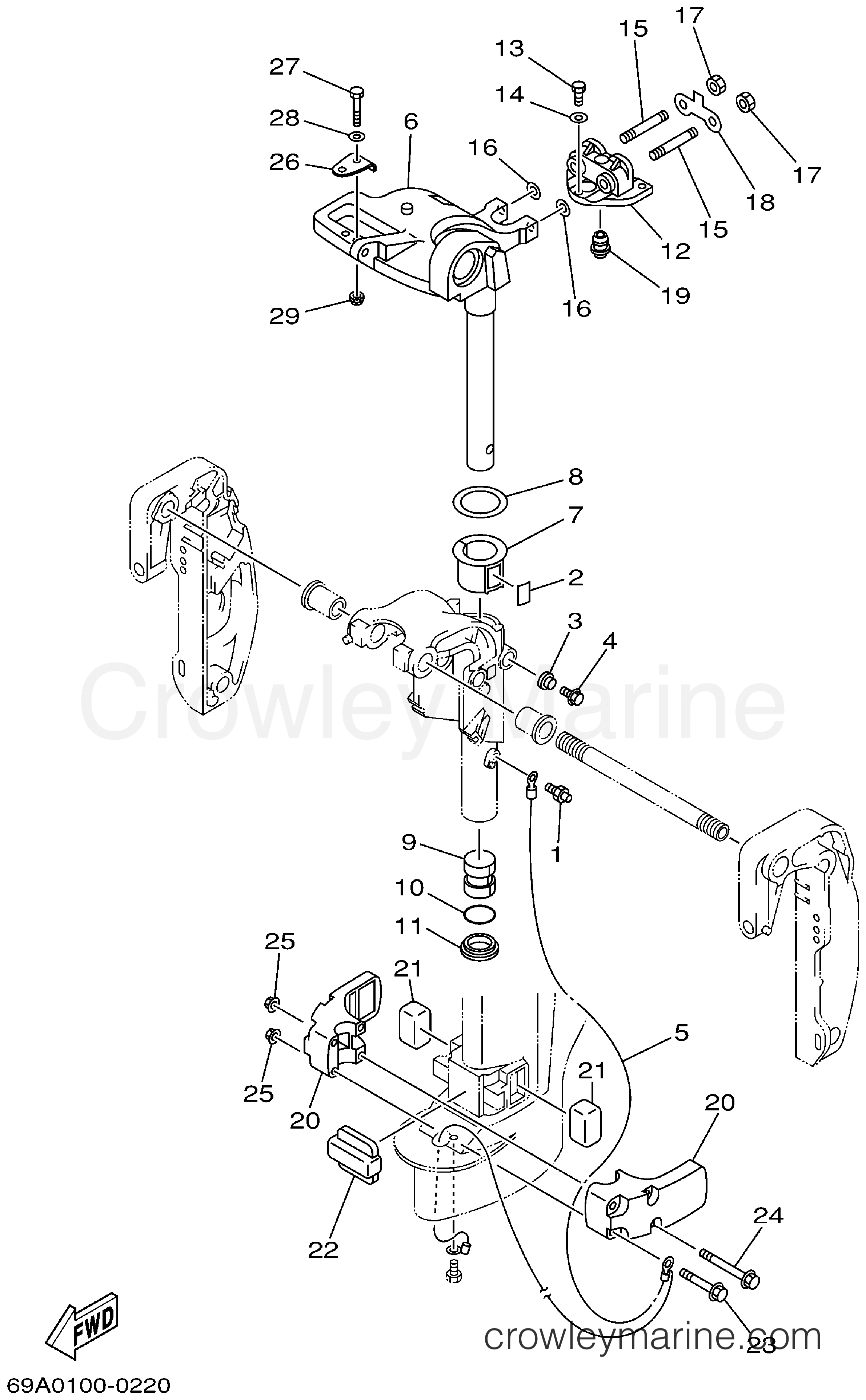 Yamaha Motors F15PLRA - BRACKET 2