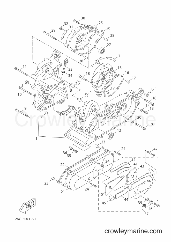 Yamaha Motors YN50FT (2ACL) [020] - CRANKCASE
