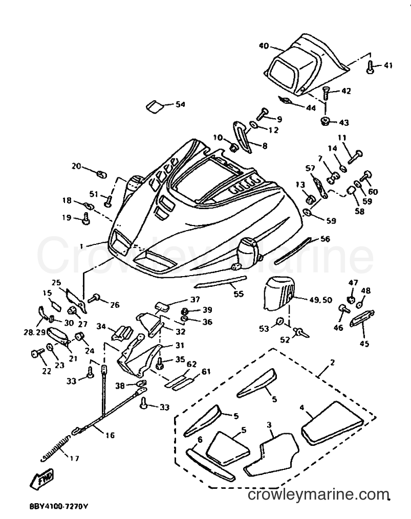 1997 Snowmobile ET410TR - ET410TR (8BY4) [020] - SHROUD
