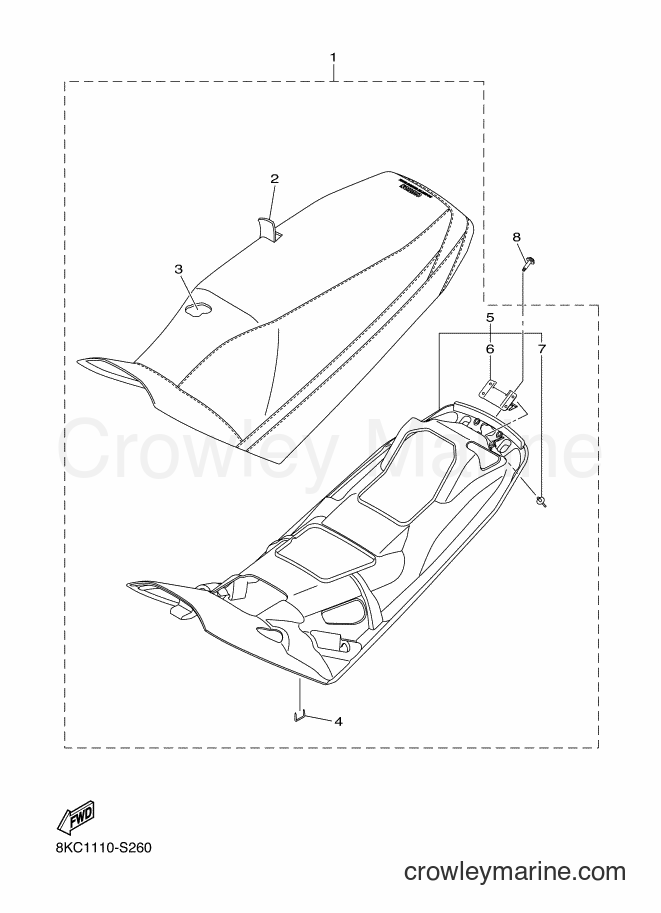 2017 Snowmobile SRS10MS62 - SRS10MS62 (8KC2) [010] - SEAT