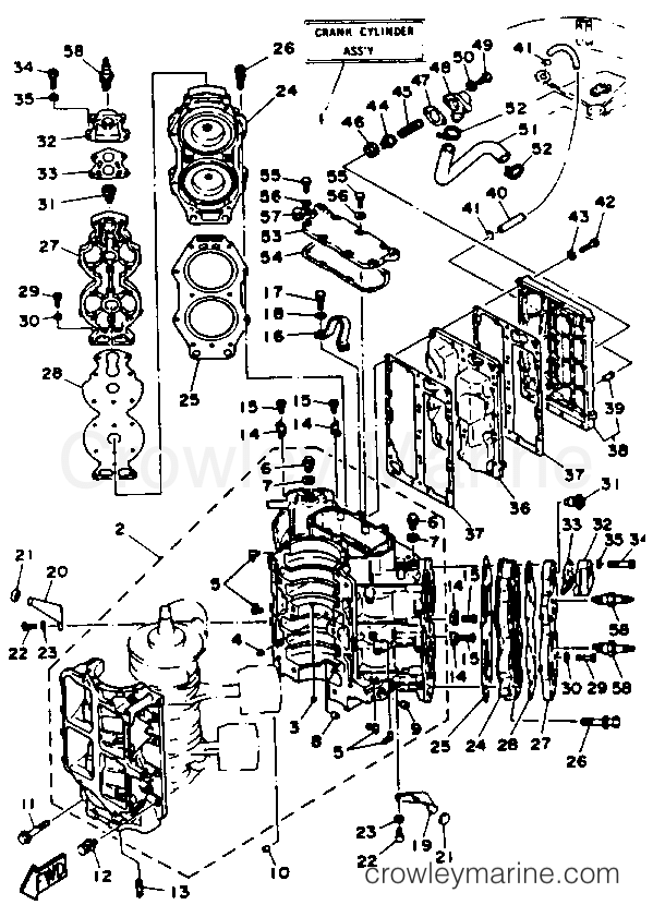 Yamaha Motors L130TXRQ - CYLINDER CRANKCASE
