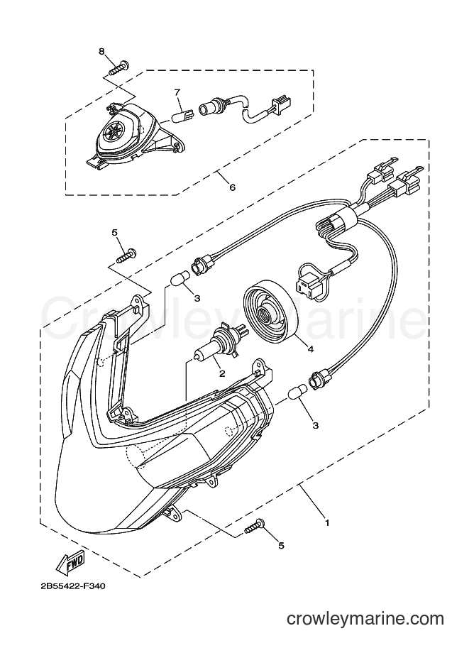 Yamaha Motors AT115 (2B55) [010] - HEADLIGHT