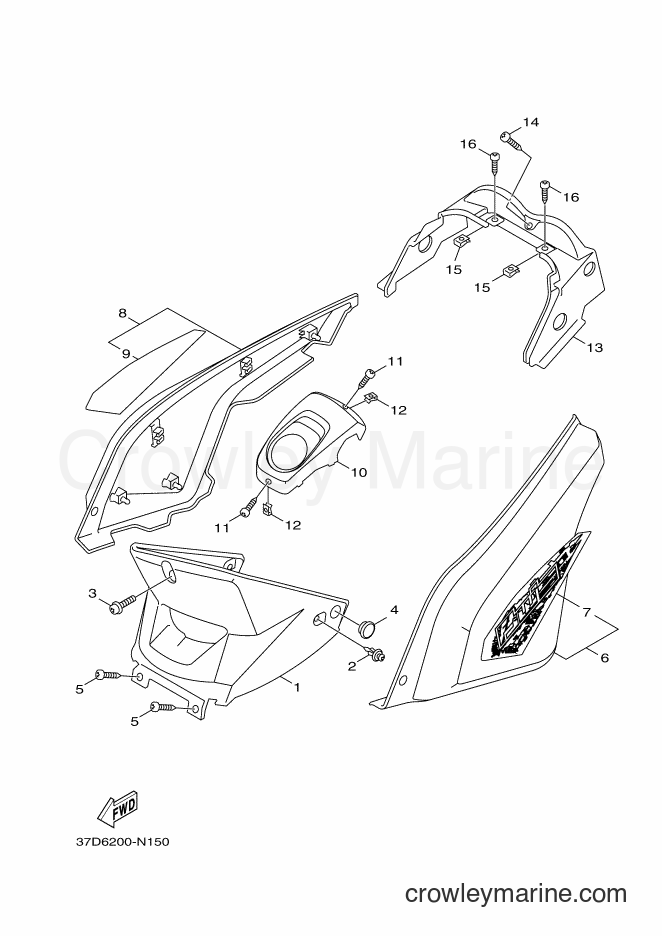 2014 Scooter YW125 - YW125 (37D6) [010] - SIDE COVER