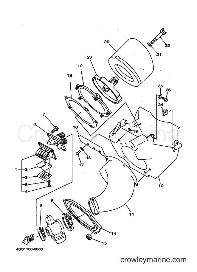 1996 Dirt Bike YZ125 - YZ125 (4SS2) [020] - INTAKE