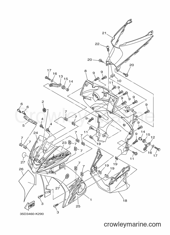 2010 Scooter T115LE - T115LE (35D3) [010] - LEG SHIELD