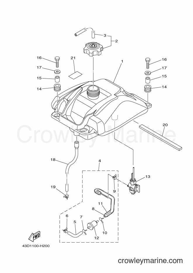 2012 ATV YFM90R - YFM90R (43DB) [010] - FUEL TANK
