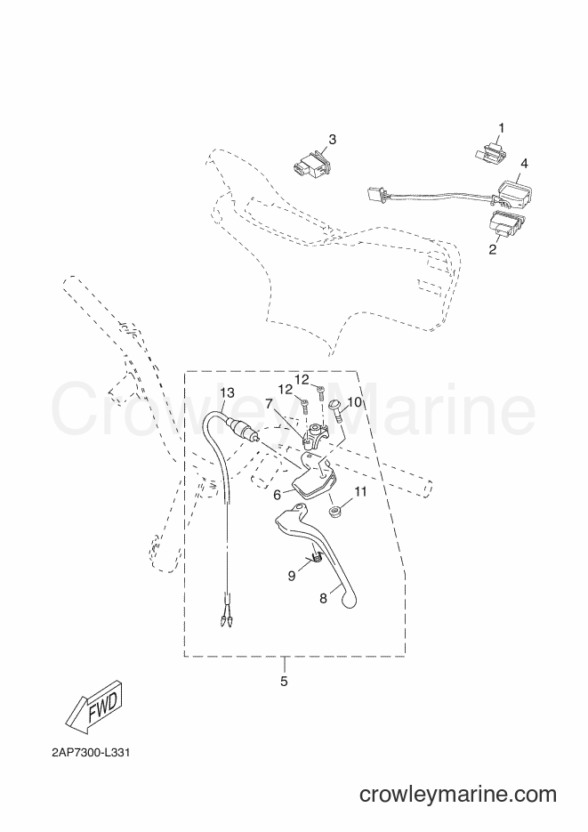 Yamaha Motors YN50 (2AP6) [010] - HANDLE SWITCH & LEVER