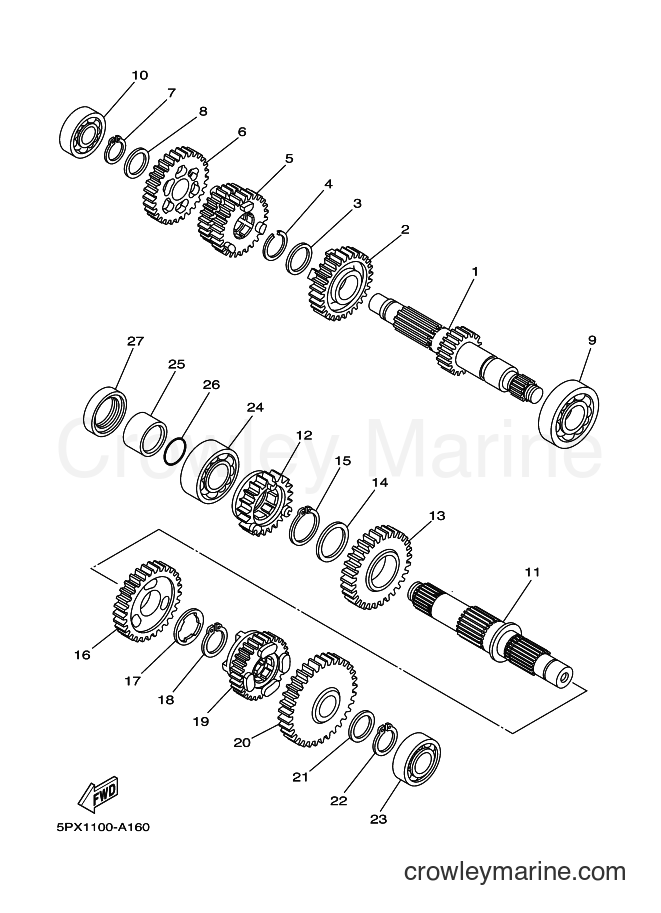 2003 Cruiser XV1700PC - XV1700PC (5PX4) [010] - TRANSMISSION