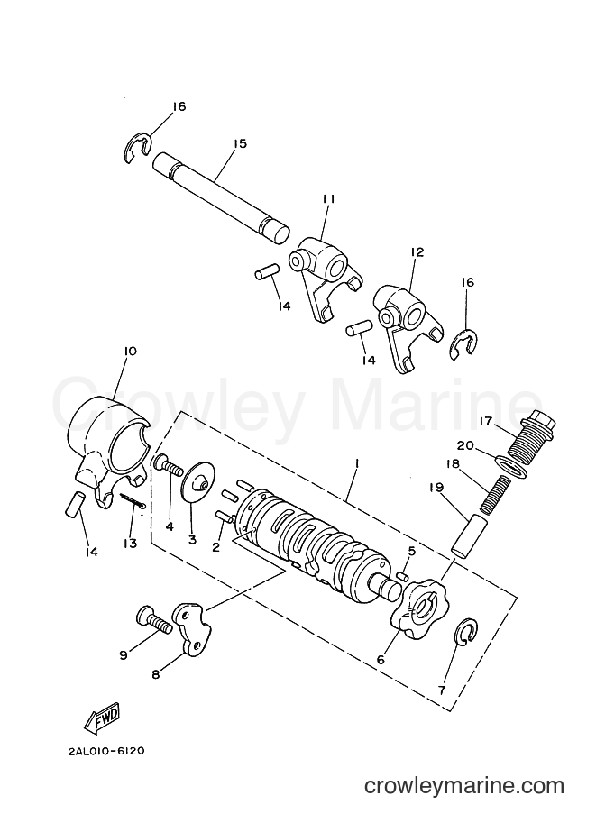 1990 Sport Bike YSR50 - YSR50 (3FD7) [010] - SHIFT CAM & FORK