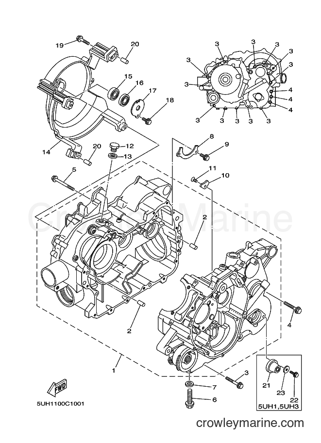 2004 ATV YFM350FWA - YFM350FWA (5UH2) [010] - CRANKCASE