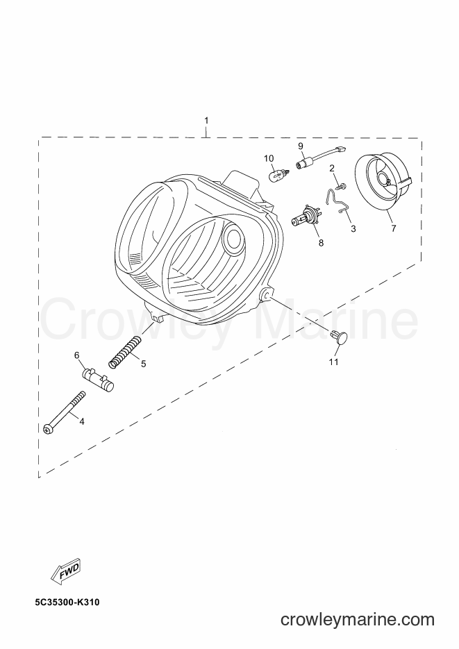 Yamaha Motors YN50 (2APH) [020] - HEADLIGHT