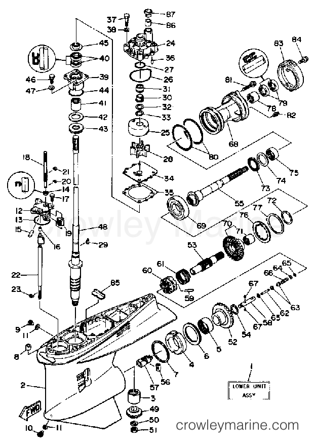Yamaha Motors L250ETXDA - LOWER DRIVE 3
