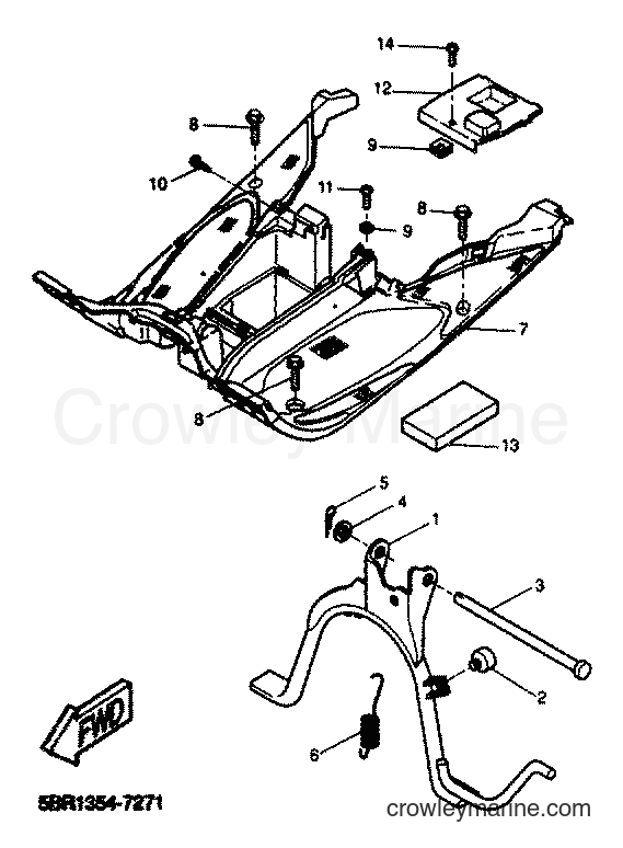 2001 Scooter YQ50 - YQ50 (5PU1) [020] - STAND & FOOTREST
