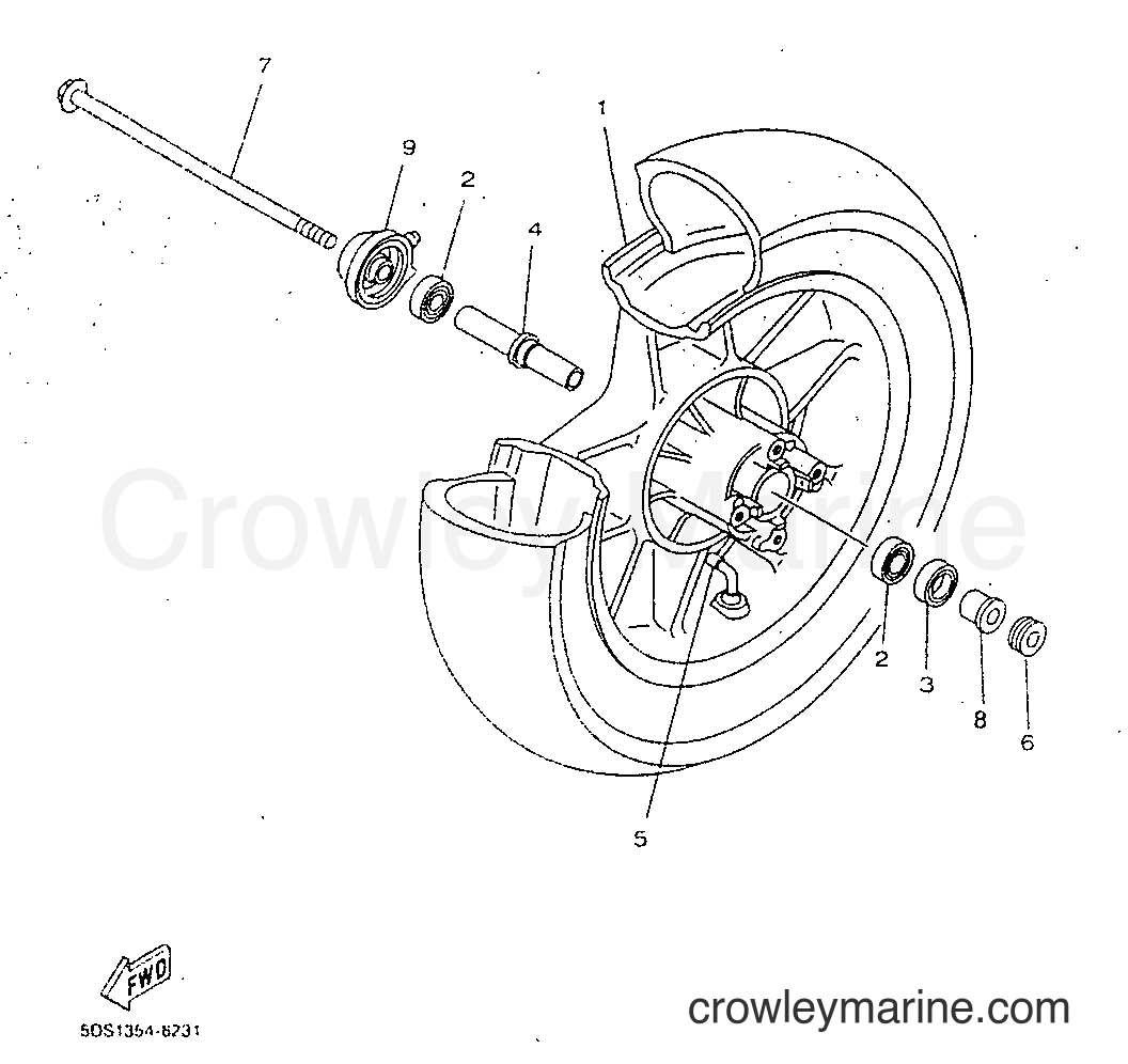 1998 Scooter YP125E - YP125E (5DS8) [010] - FRONT WHEEL