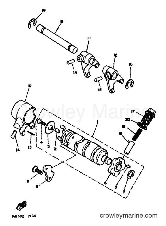 1983 Scooter DT80MX - DT80MX (36N) [999] - SHIFT CAM & FORK