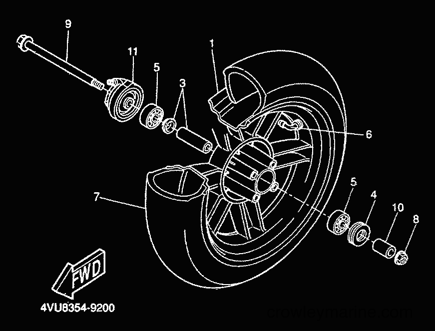 2000 Scooter CW50 - CW50 (5HG6) [010] - FRONT WHEEL
