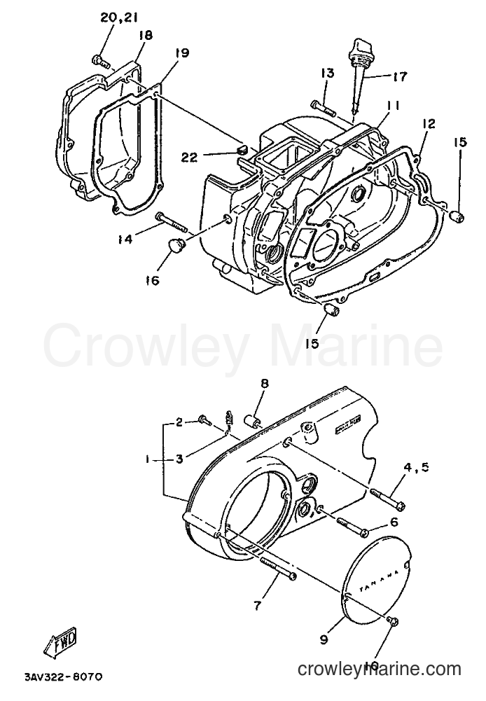 1988 Scooter FS1 - FS1 (3AV) [999] - CRANKCASE COVER 1
