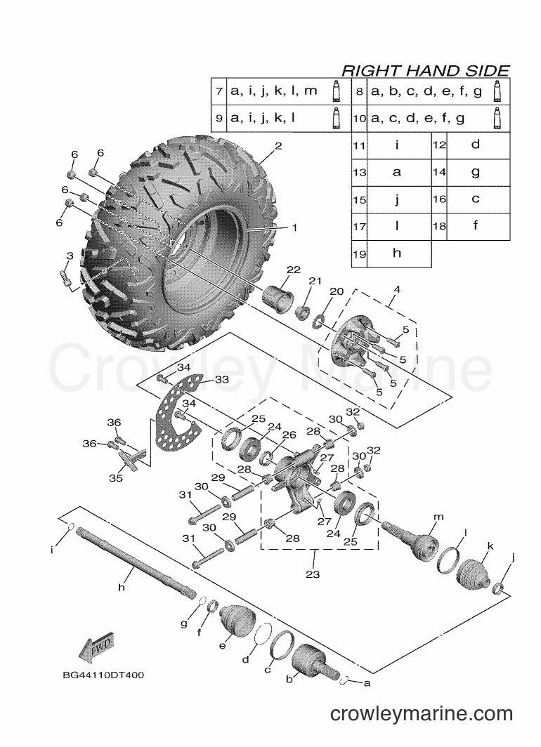 2018 ATV YXF850E - YXF850E (BG45) [010] - REAR WHEEL 2