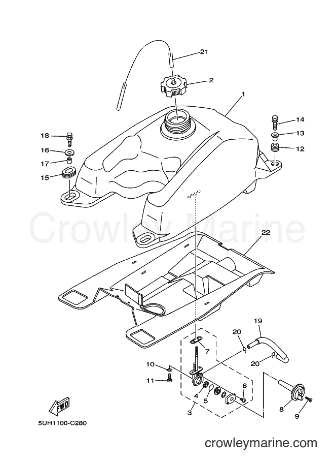 2009 ATV YFM350A - YFM350A (5WHJ) [010] - FUEL TANK