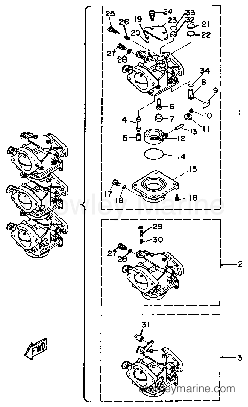 Yamaha Motors PRO50LH - CARBURETOR