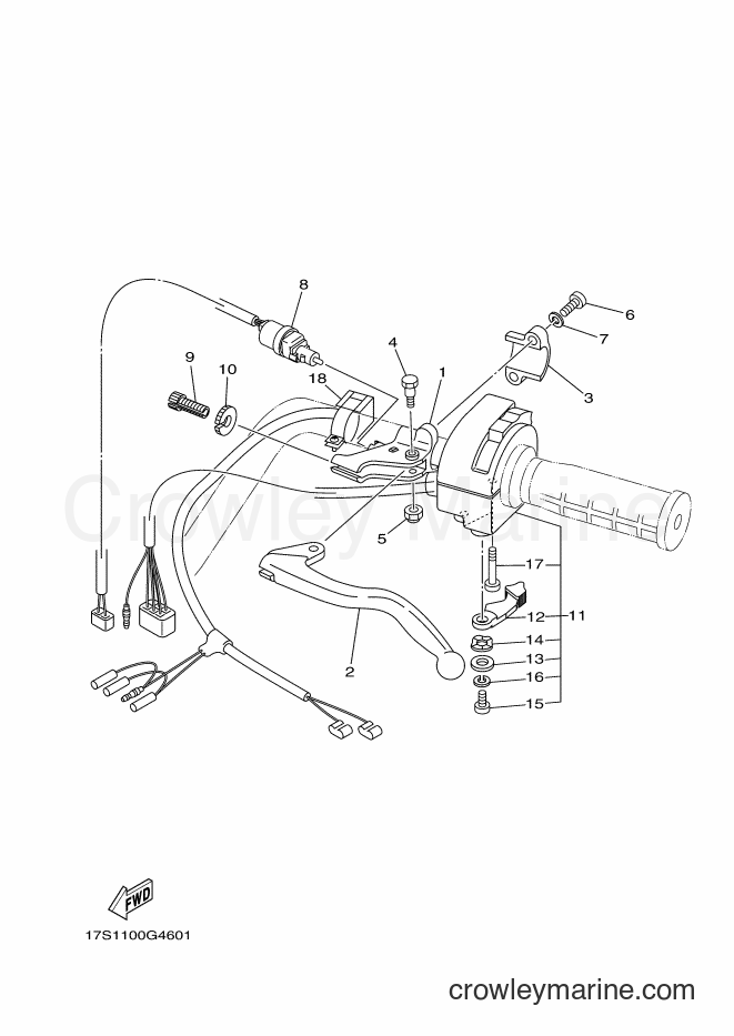2008 ATV YFM450FWAN - YFM450FWAN (17SB) [010] - HANDLE SWITCH & LEVER