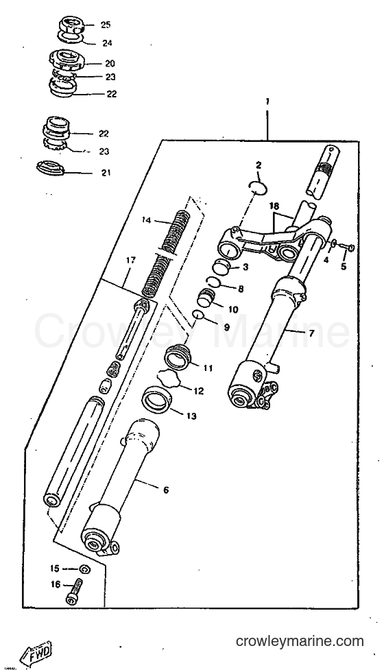 1998 Scooter CW50RSP - CW50RSP (4URG) [010] - FRONT FORK