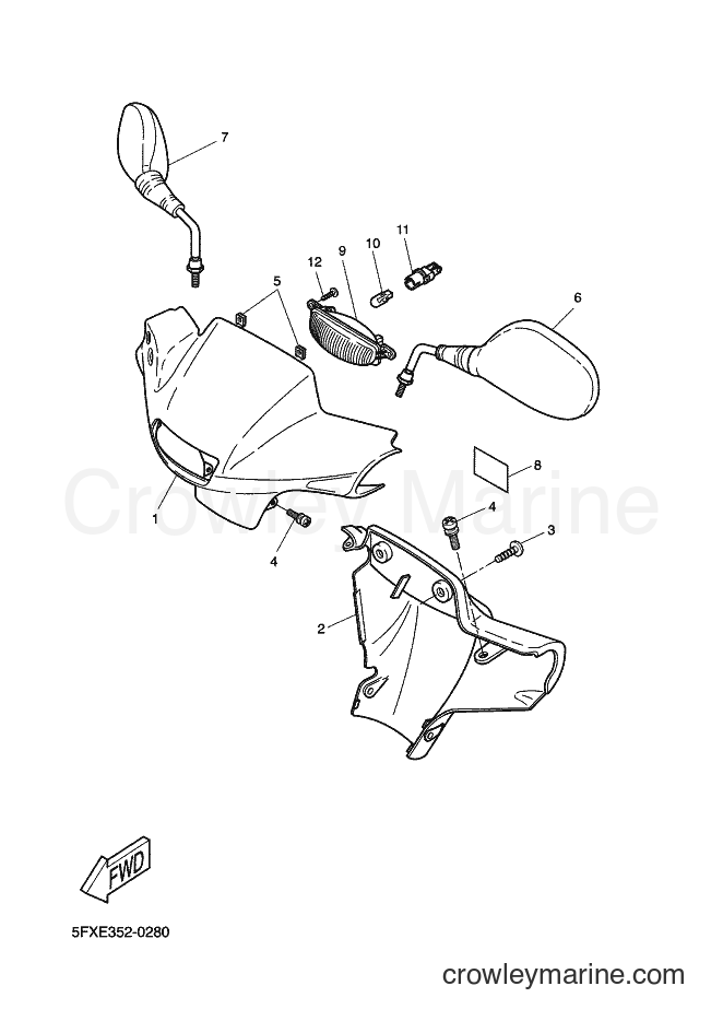 2001 Scooter CW50RS - CW50RS (5JK6) [010] - COWLING 1