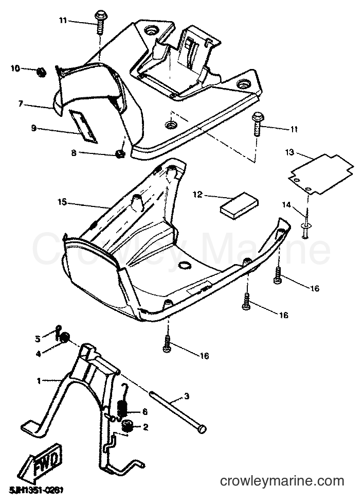 2001 Scooter EW50 - EW50 (5JH3) [030] - STAND & FOOTREST