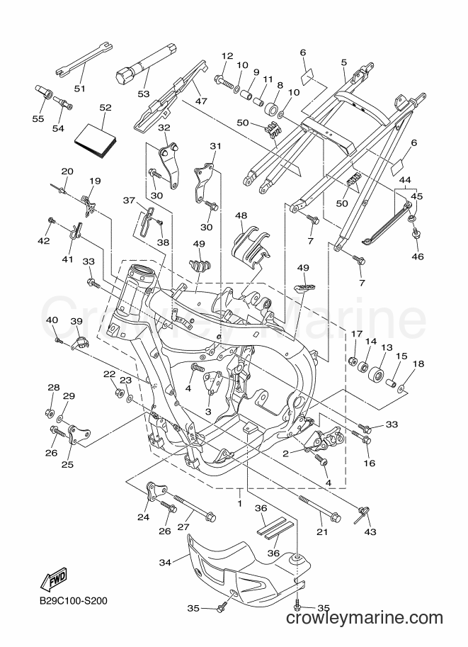 2017 Dirt Bike YZ250FX - YZ250FX (B29D) [010] - FRAME