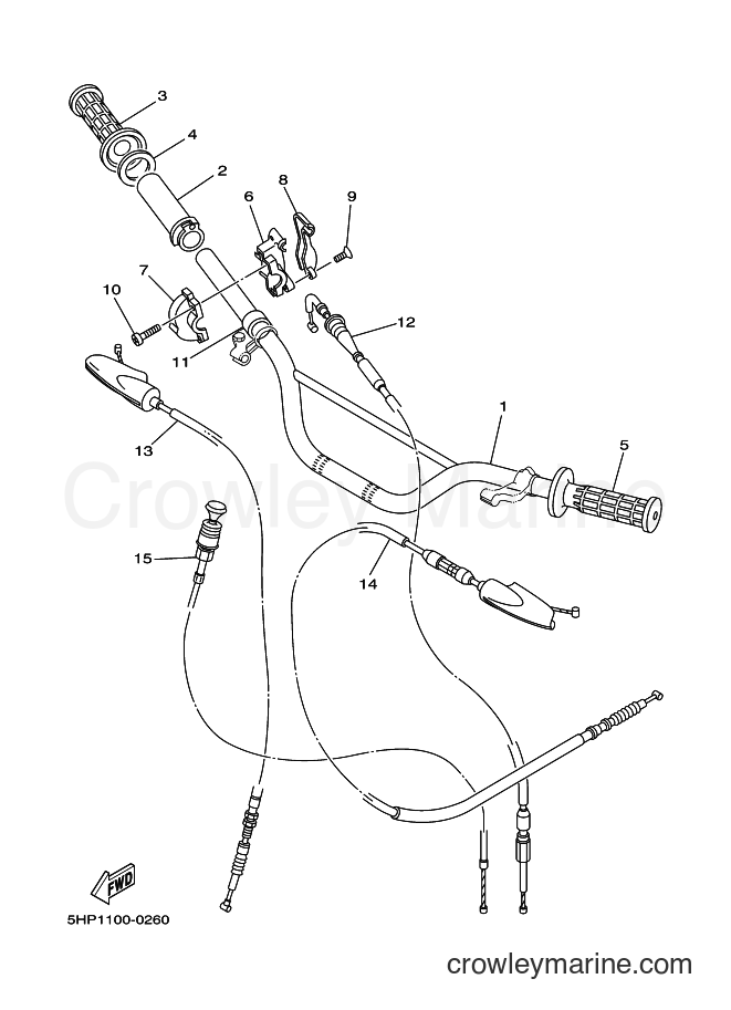 2007 Dirt Bike TT-R125E - TT-R125E (1B2L) [010] - STEERING HANDLE & CABLE