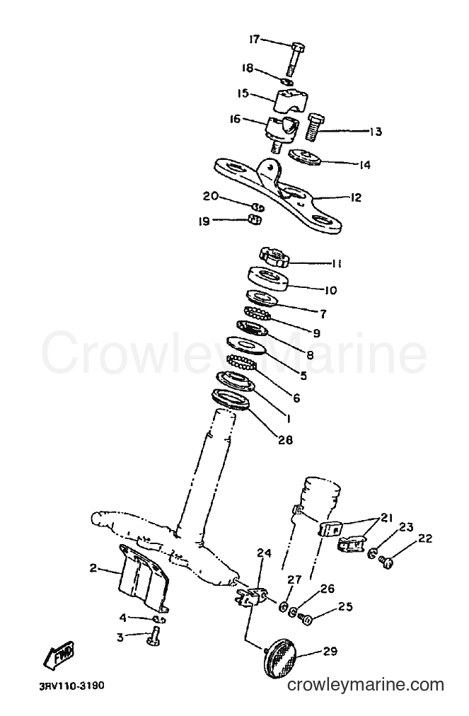 1993 Dirt Bike PW80 - PW80 (3RV6) [010] - STEERING