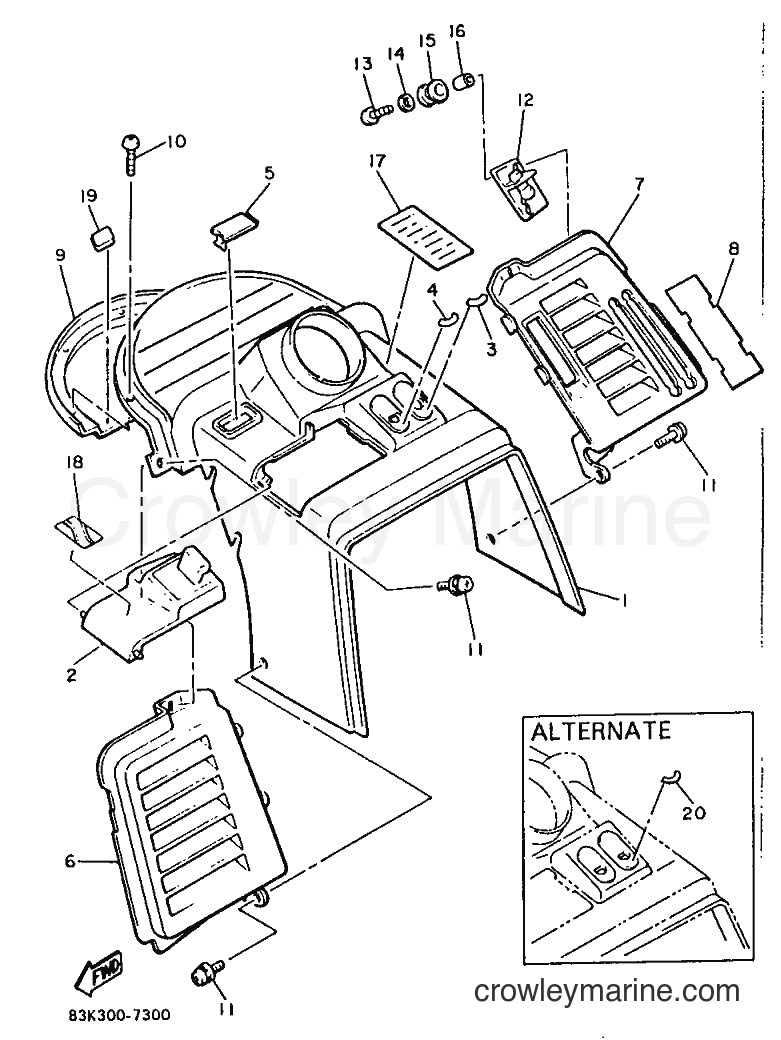 1989 Snowmobile PZ480 - PZ480 (86G1) [010] - INSTRUMENT PANEL